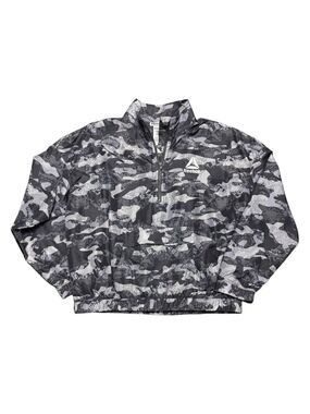 REEBOK CAMO Lightweight Windbreaker Activewear Bomber Jacket Womens Small